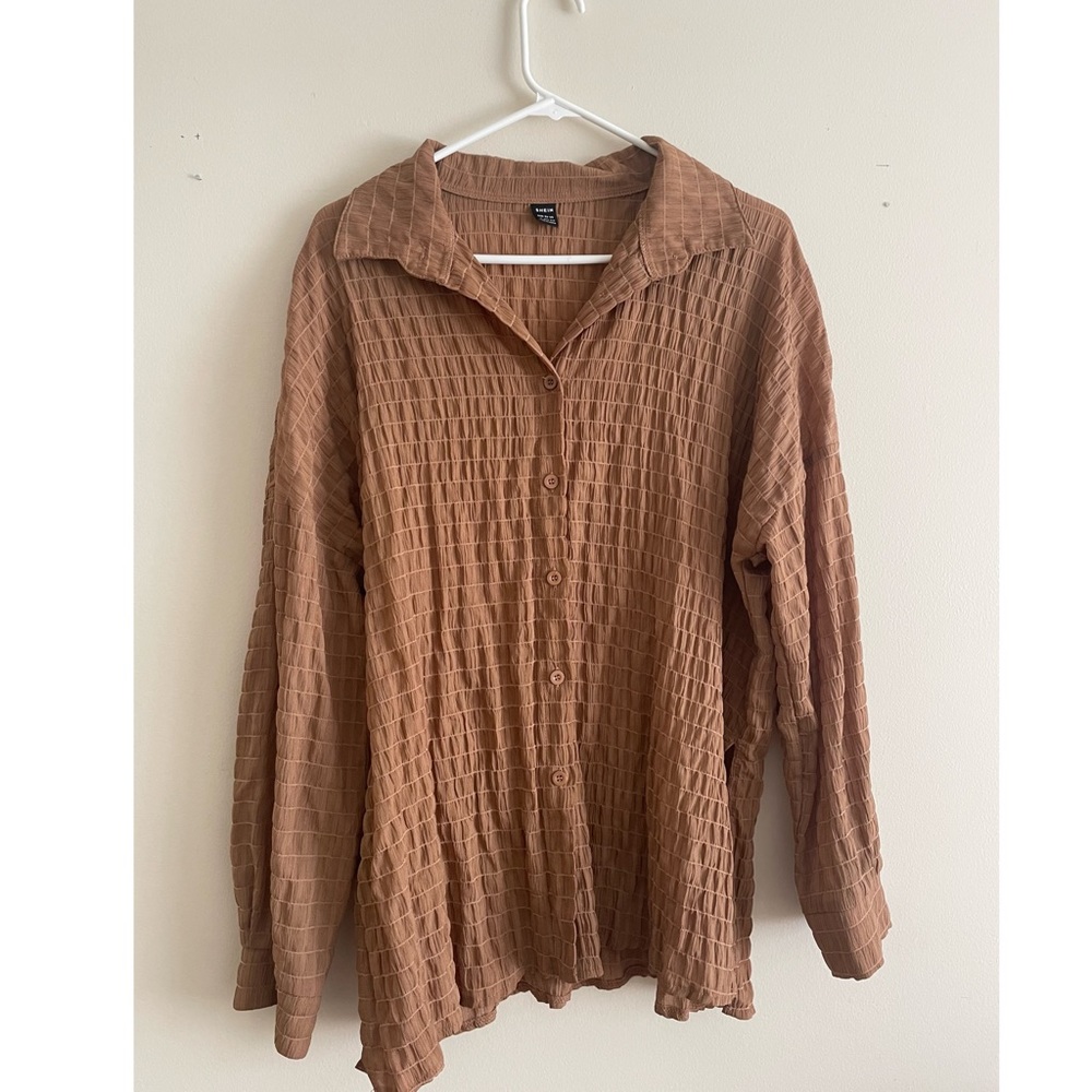 Shein Textured Button Up